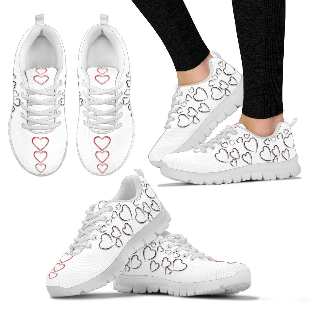 Valentine s Day Special Heart Print Running Shoes For Women eQench