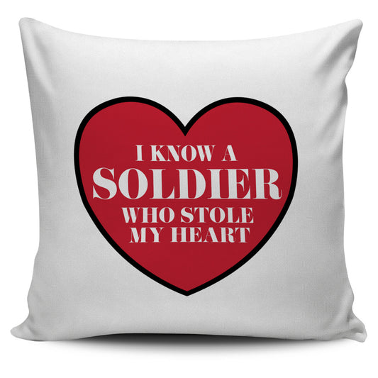 White/Red - Soldier Cushion Cover - Stole my heart | eQench