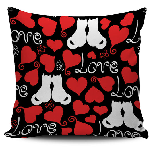 Love Heart Cat Cushion Cover | eQench