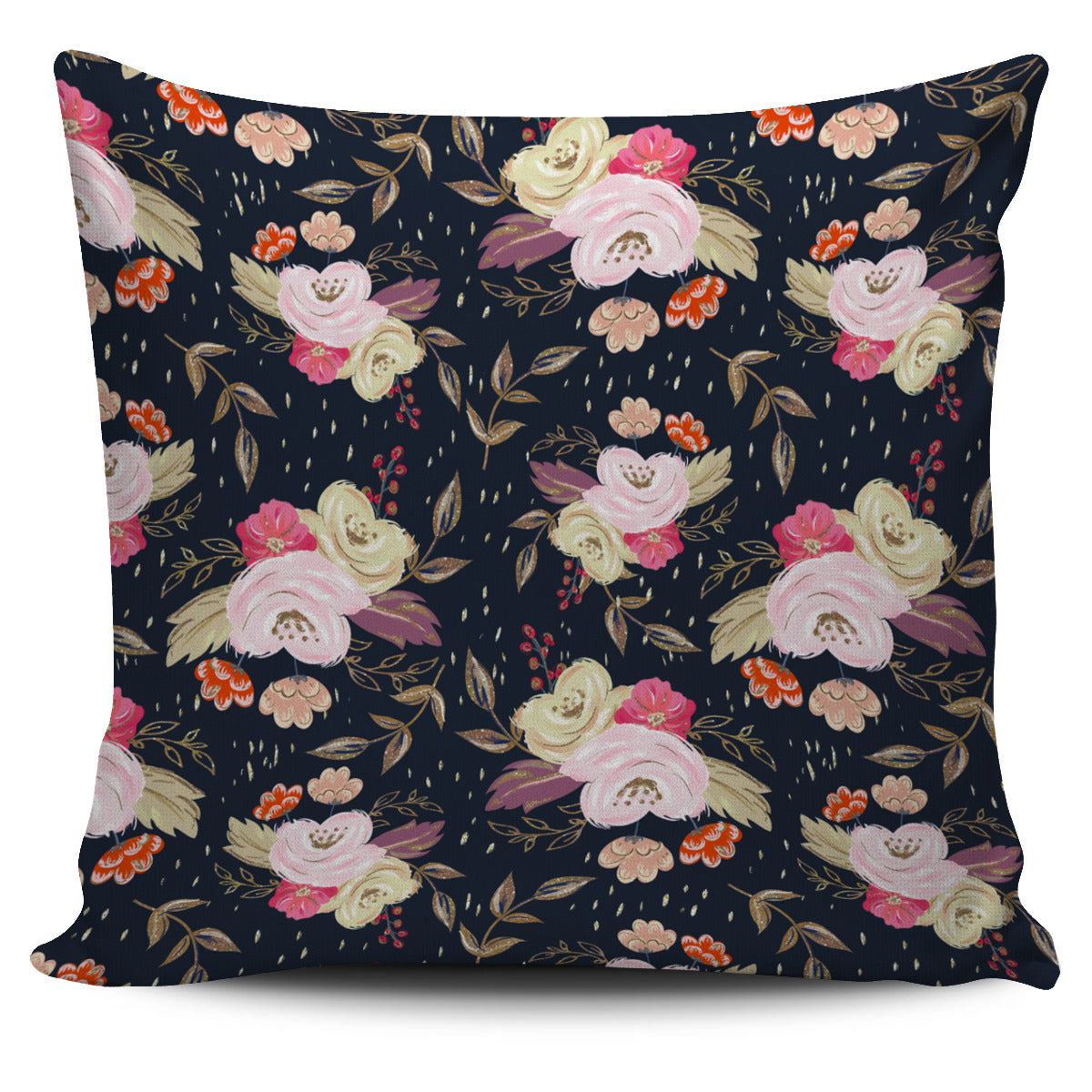 Autumn Fall Floral - Single Sided Cushion Cover | eQench