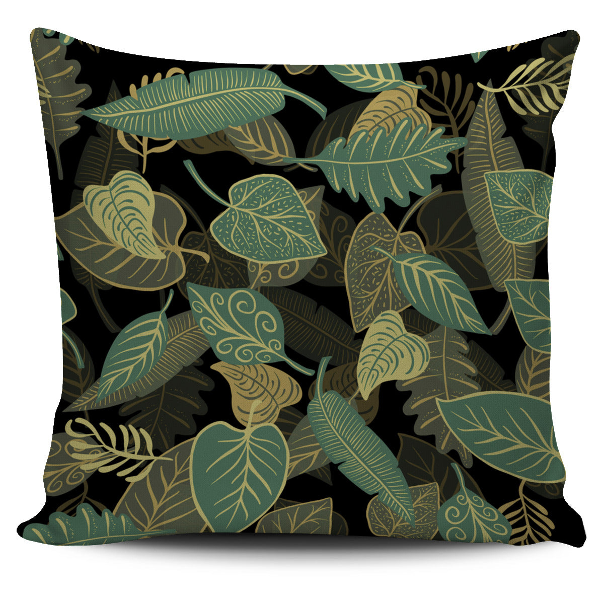 Leaves Grren Cushion Cover | eQench