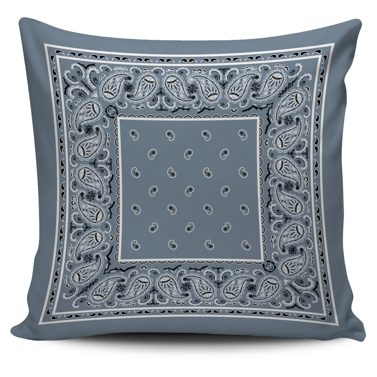 Slate Blue Bandana Cushion Cover | eQench