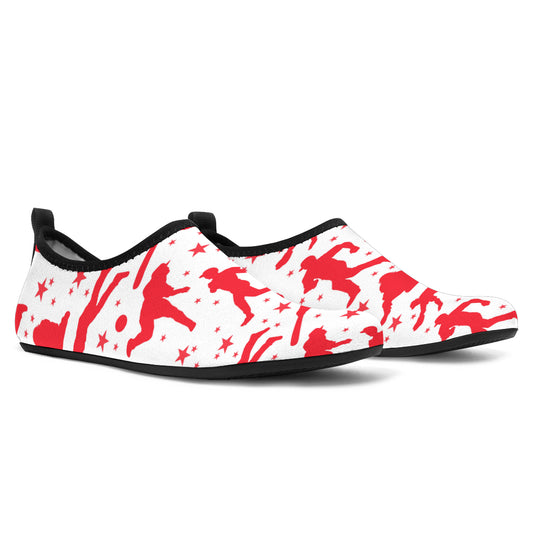 Red Baseball Player Aqua Shoes | eQench