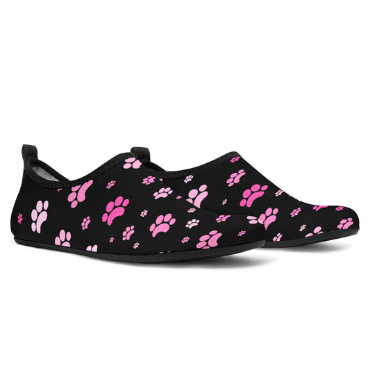 Pink Paw Print Aqua Shoes | eQench