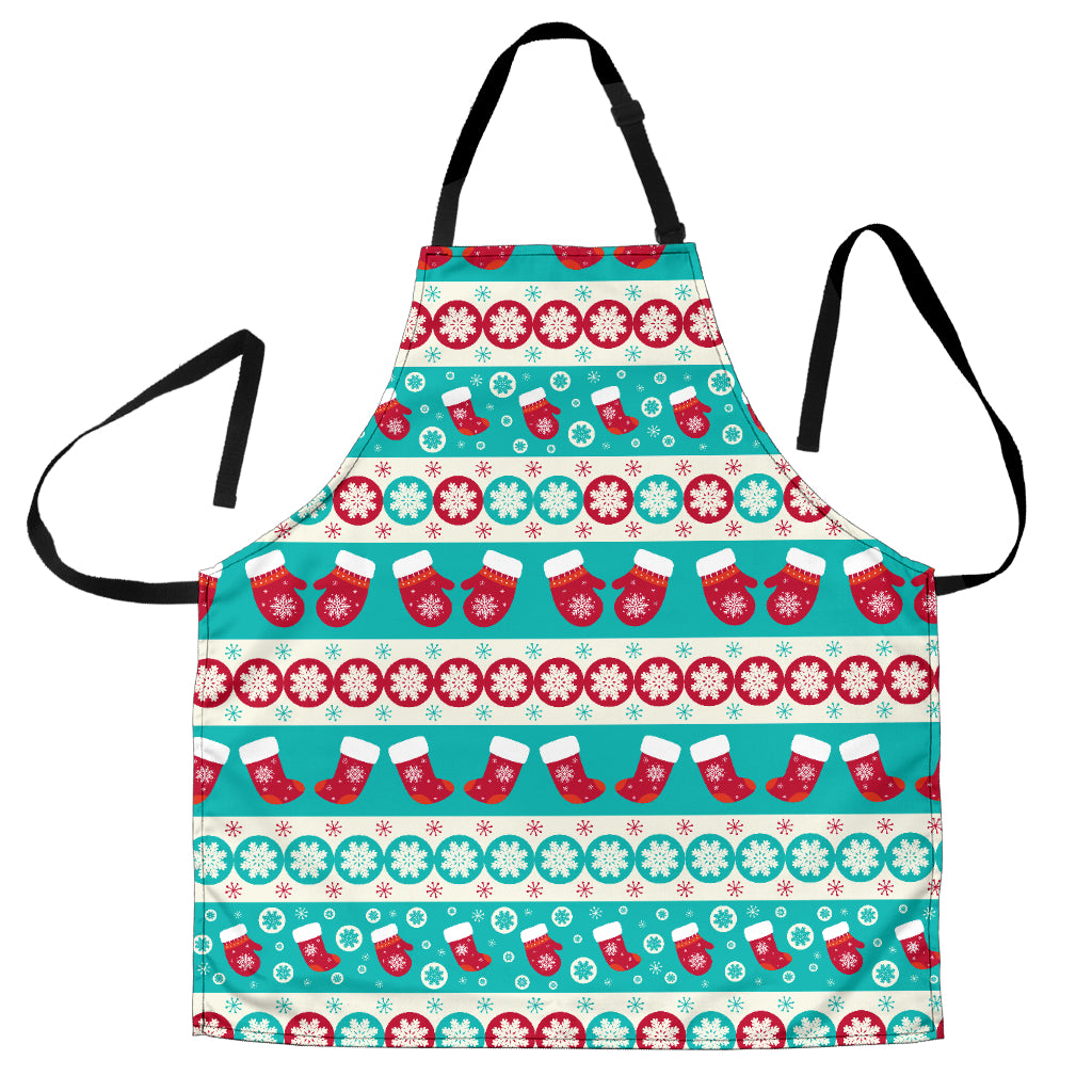 Christmas Light Blue Good Vibes Only Men's Apron | eQench