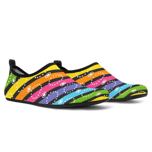 Diagonal Rainbow Aqua Shoes | eQench