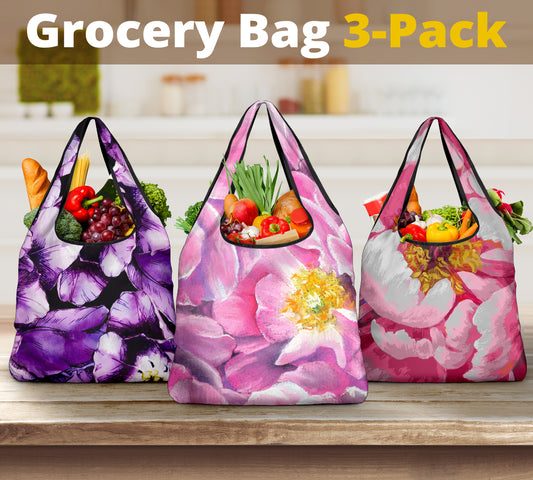 Floral Grocery Bag 3-pack | eQench