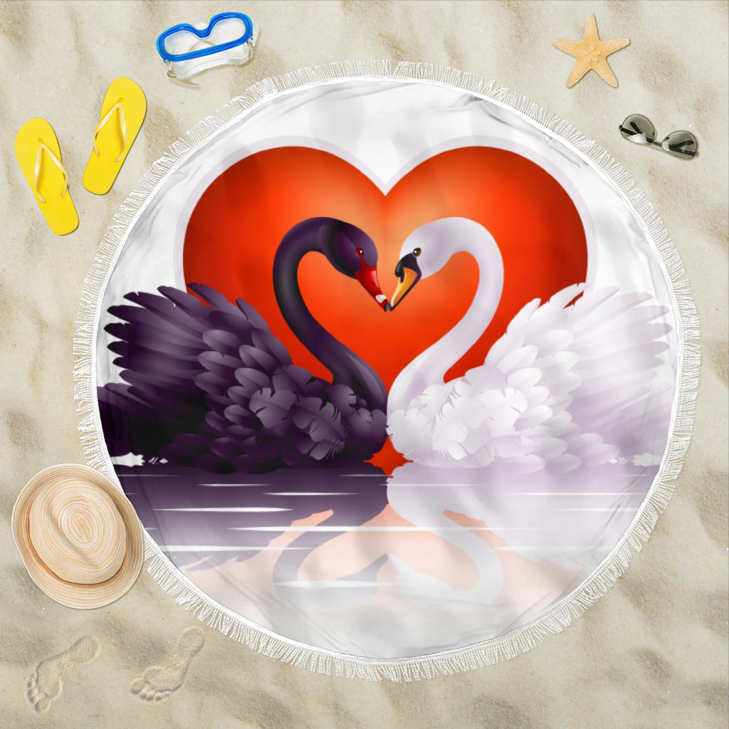 Swan Love Beach Blanket | eQench