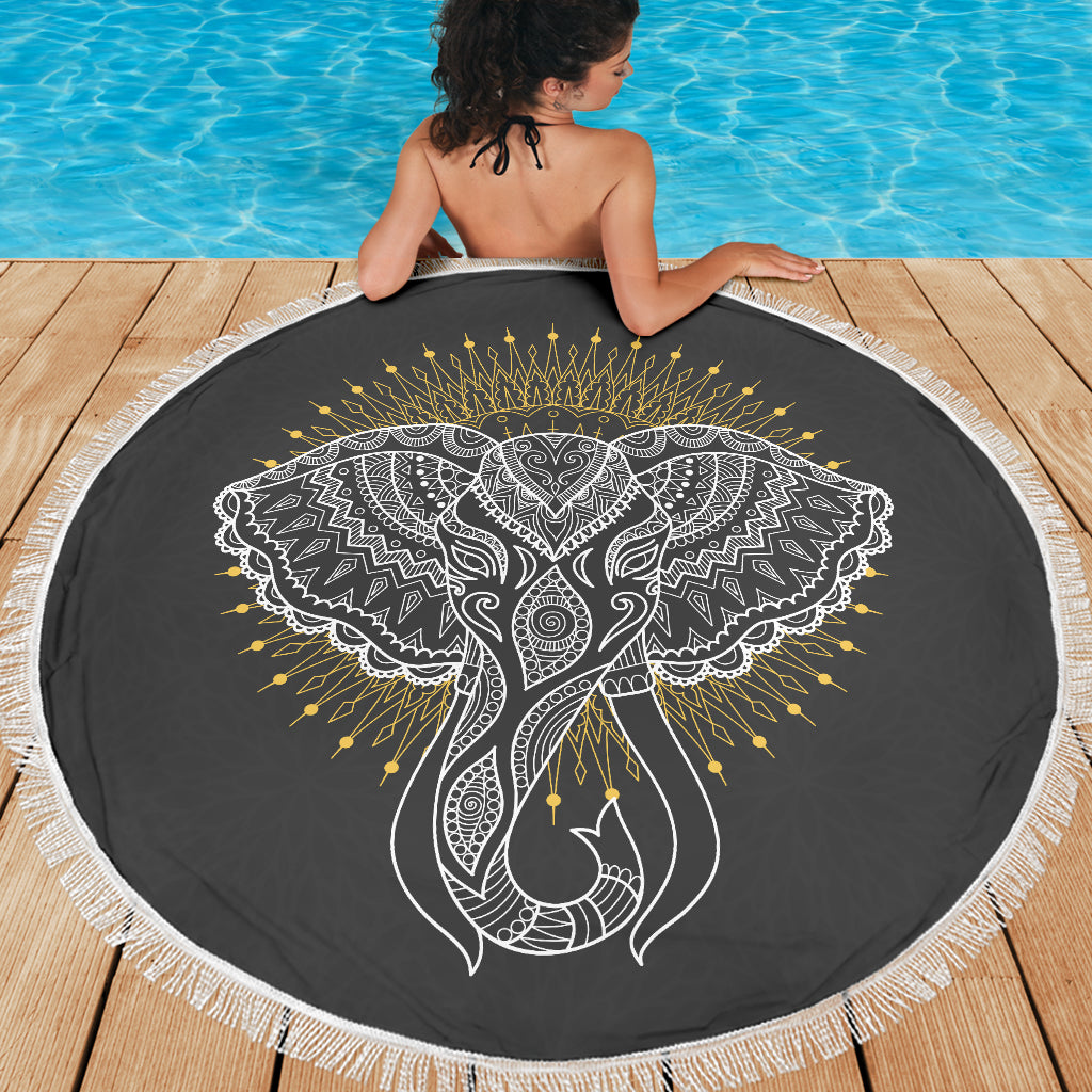 Elephant Abstract Beach Blanket | eQench