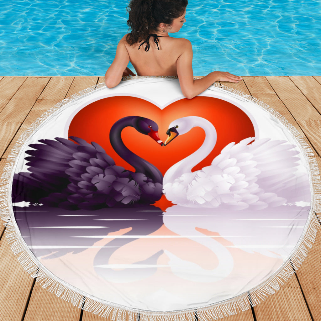 Swan Love Beach Blanket | eQench