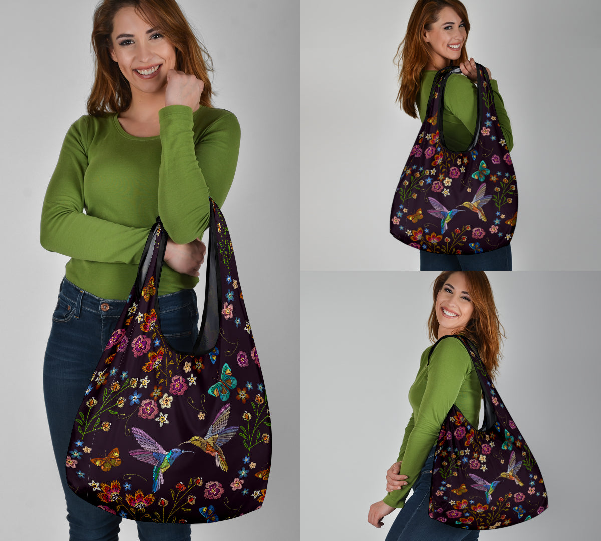 Hummingbird Reusable Grocery Bag 3-pack | eQench