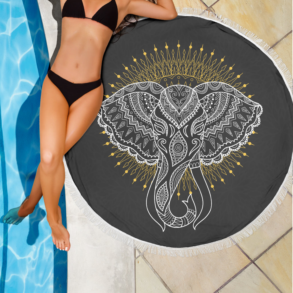 Elephant Abstract Beach Blanket | eQench