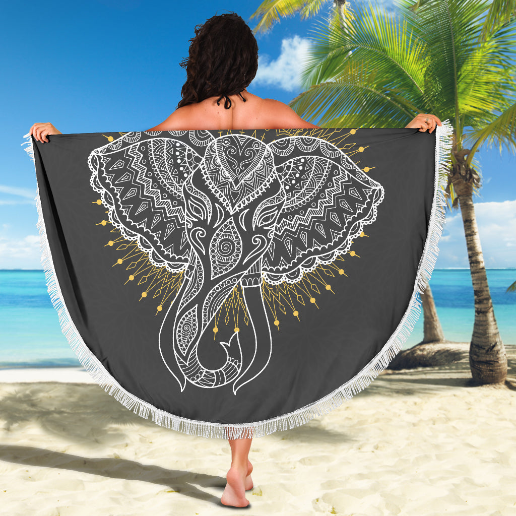 Elephant Abstract Beach Blanket | eQench