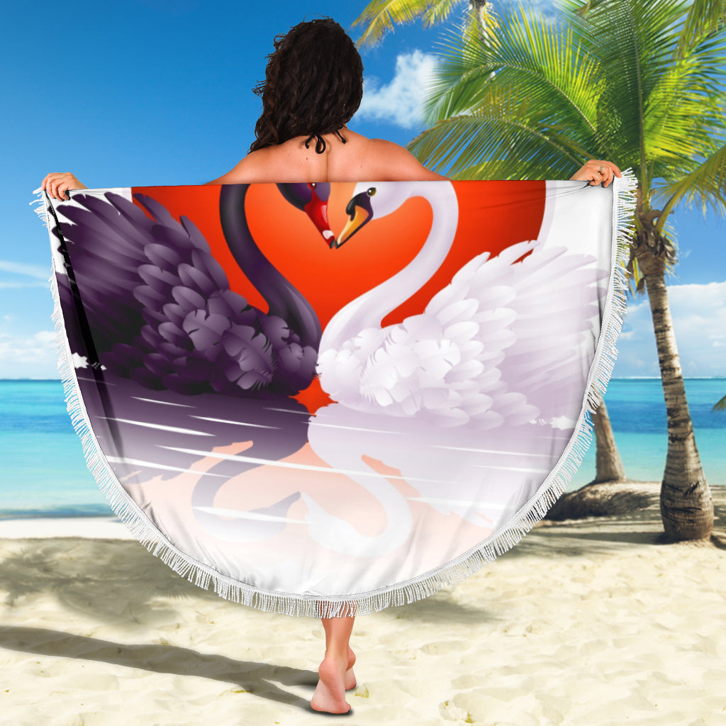 Swan Love Beach Blanket | eQench