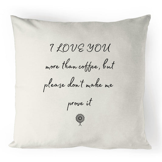 I LOVE YOU - 100% Linen Cushion Cover